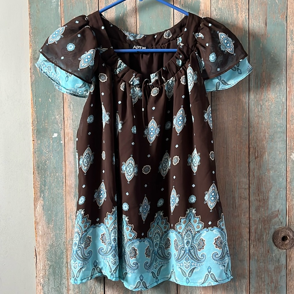 Apt. 9 women’s petite small sheer short sleeve blouse